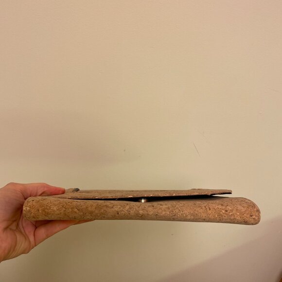 Cork Envelope Clutch Crossbody Convertible Vintage Cork Bag - Picture 6 of 7
